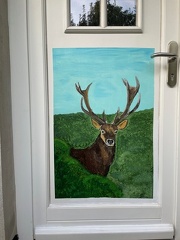 Außenmalerei - Hirsch auf Tür 1